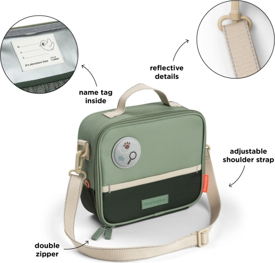 Borsa termica per il pranzo Done by Deer Tiny trails verde 4 l
