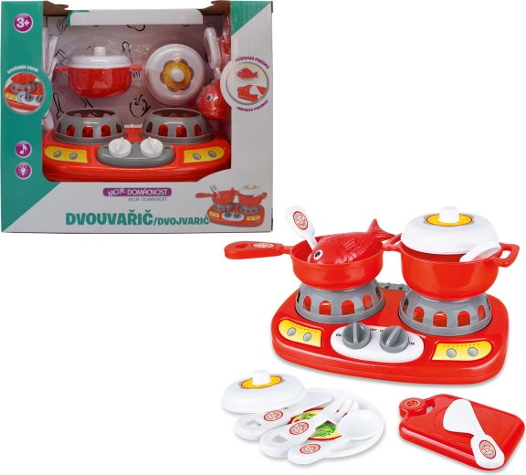 La mia casa – fornello a gas doppio con luci e suoni