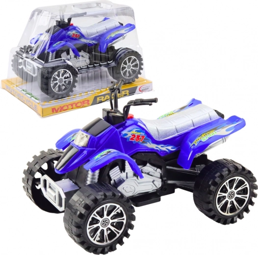 Quad fuoristrada per bambini con meccanismo a retrocarica, blu