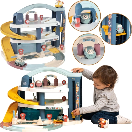 Little Smoby maxi garage per bambini con 3 piani, ascensore e autolavaggio
