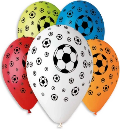 Palloncino gonfiabile Gemar in lattice con stampa di pallone da calcio 30 cm - 1 pezzo