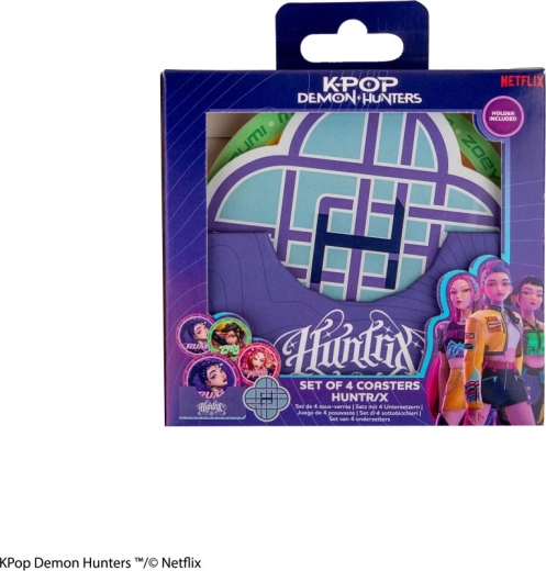 K-pop Demon Hunters set di 4 sottobicchieri Huntrix