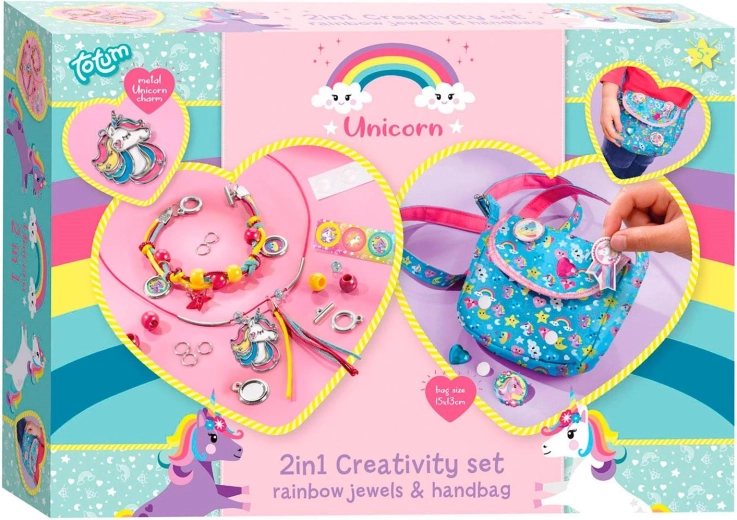Set creativo 2-in-1 Unicorno – borsetta e creazione di braccialetti TOTUM
