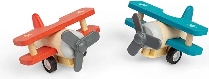 Biplano a carica in legno