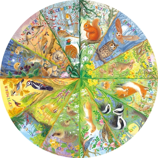 Puzzle rotondo Un anno nel bosco 500 pezzi GIBSONS