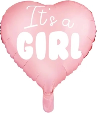 Palloncino in lamina It's a Girl cuore rosa 45 cm
