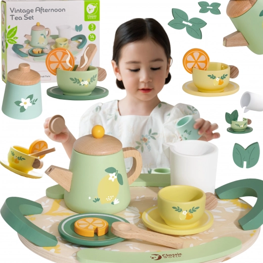 Set da tè in legno 14 pezzi CLASSIC WORLD