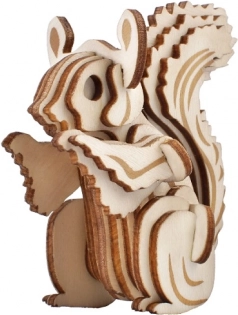 Woodcraft puzzle 3D in legno – scoiattolo