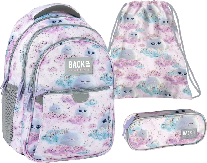 Set scolastico convenienza BackUP Dreamy 3 in 1 (zaino, astuccio e sacca)