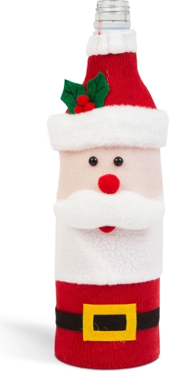 Decorazione natalizia 3D per bottiglia Babbo Natale