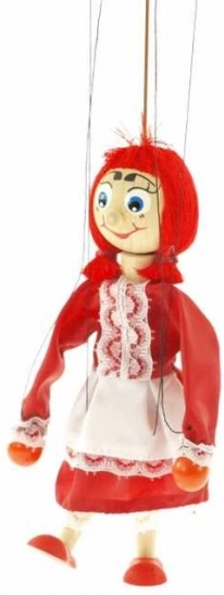 Burattino in legno Cappuccetto Rosso