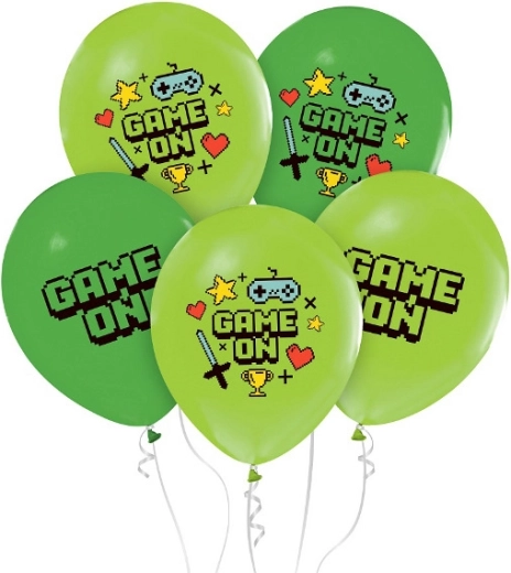 Palloncini in lattice Game On - 5 pezzi