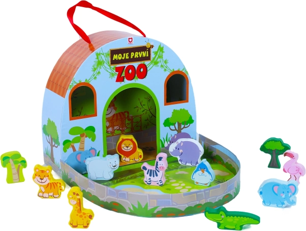 Il mio zoo di legno in valigetta