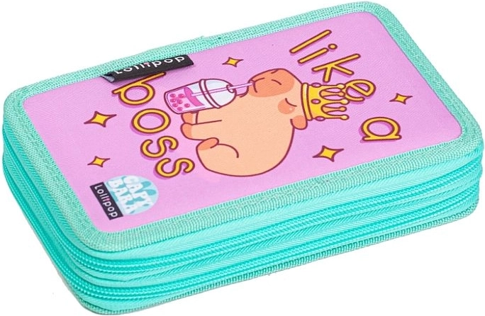 Astuccio LizzyCard capibara, 2 scomparti