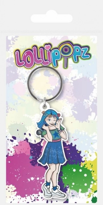 Portachiavi in gomma LOLLIPOPZ blu