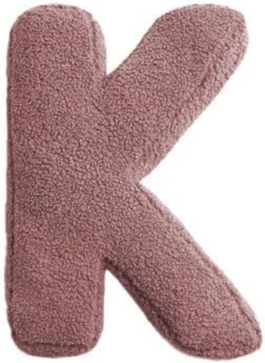 Mealini lettera di peluche K rosa - 1 pezzo