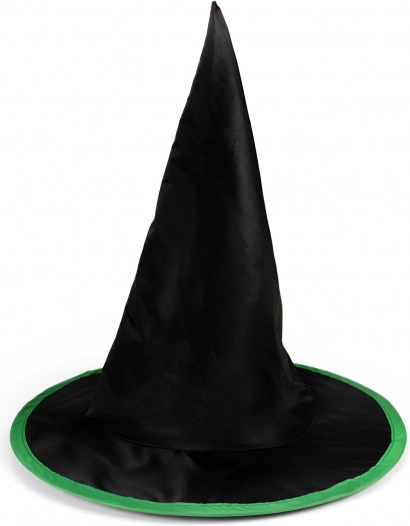 Cappello da strega per bambini Halloween nero-verde