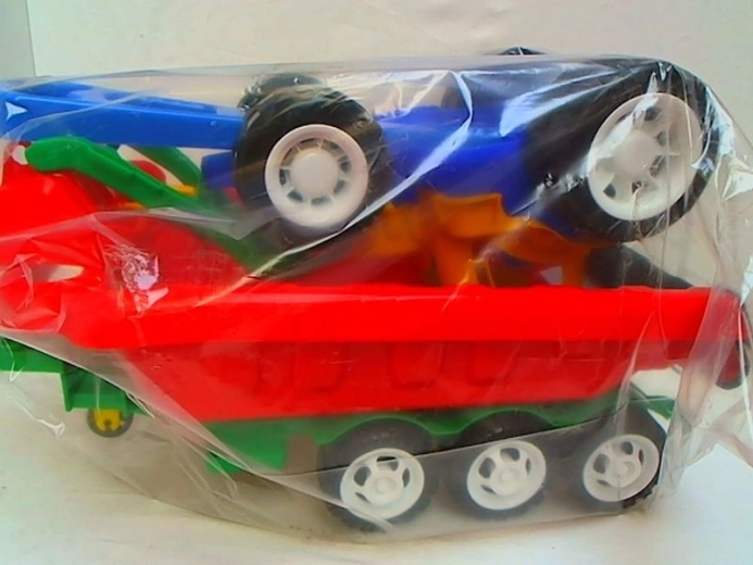 Bulldozer per bambini con rimorchio e maniglia di guida