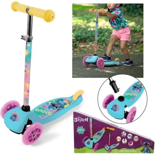 Monopattino a tre ruote per bambini Disney Stitch