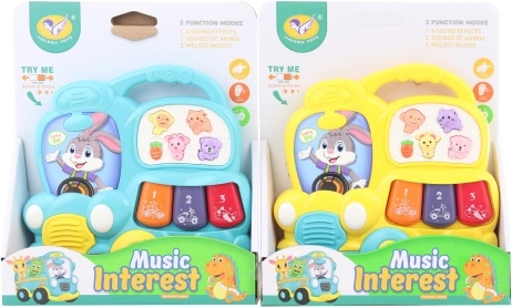 Pianino per bambini a forma di autobus con suoni di animali
