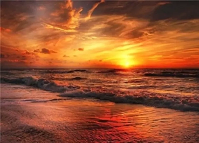 Pittura diamantata Mare al tramonto 30 × 40 cm