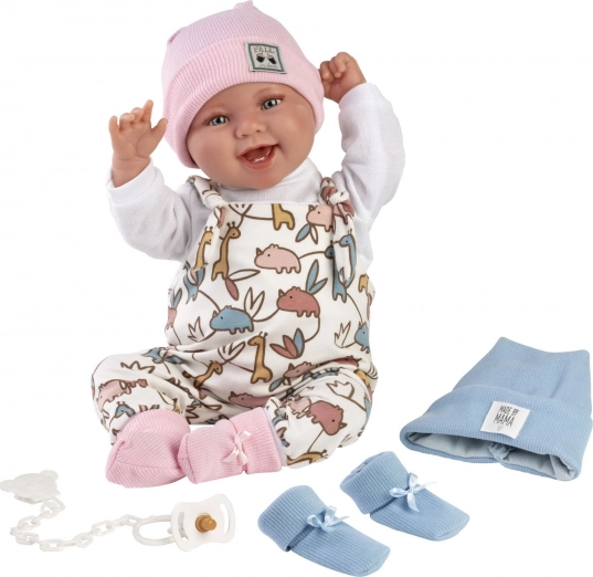 Bambola realistica neonato con suoni e corpo morbido