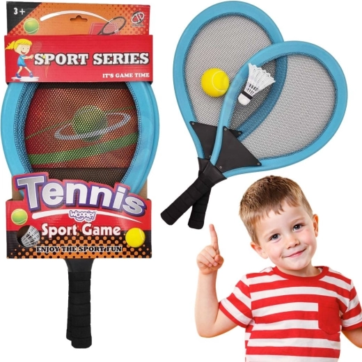 Woopie grandi racchette per bambini – set per tennis e badminton con pallina e volano