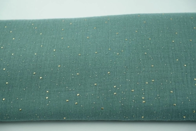 Biancheria da letto verde con stelle scintillanti