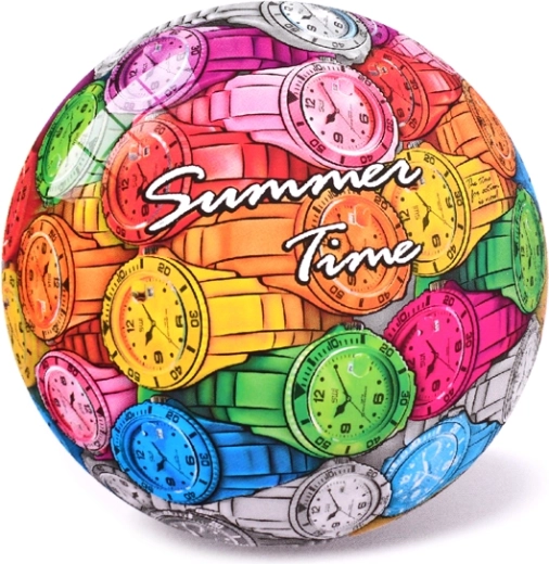 Palla per bambini con motivo orologi 23 cm, da 10 mesi