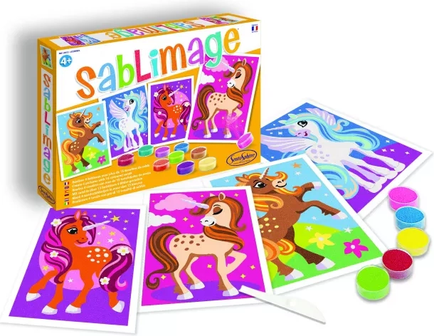 Sentosphere Sablimage mini quadretti di sabbia unicorni