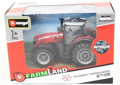 Trattore Bburago Massey Ferguson 8740S rosso 10 cm - 1 pezzo