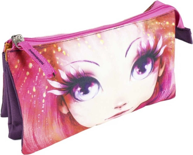 Astuccio scolastico per ragazze Nebulous con zip e 3 tasche 23 × 13 cm - 1 pezzo