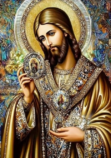 Norimpex pittura con diamanti – icona di Gesù Santo 30 × 40 cm