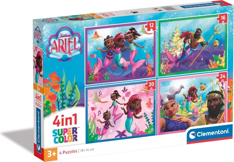 Clementoni puzzle Ariel 4 in 1 (12–24 pezzi)