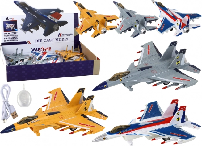 Modello di aereo per bambini con effetti di vapore e suono