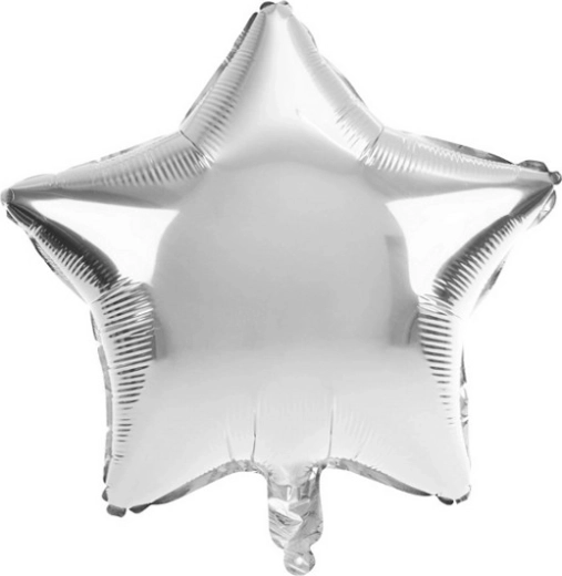 Palloncino in foil a stella grande argento 55 cm