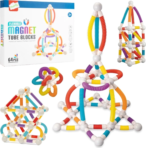 Costruzioni magnetiche mobili, 64 pezzi