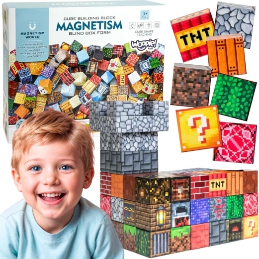 Set da costruzione magnetico 3D - 63 pezzi