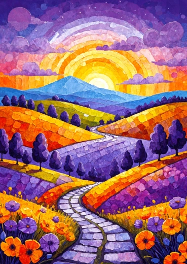 Enjoy puzzle Strada verso la luce 1000 pezzi