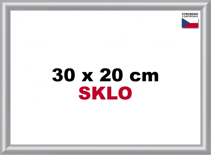 Cornice in plastica 30x20cm argento