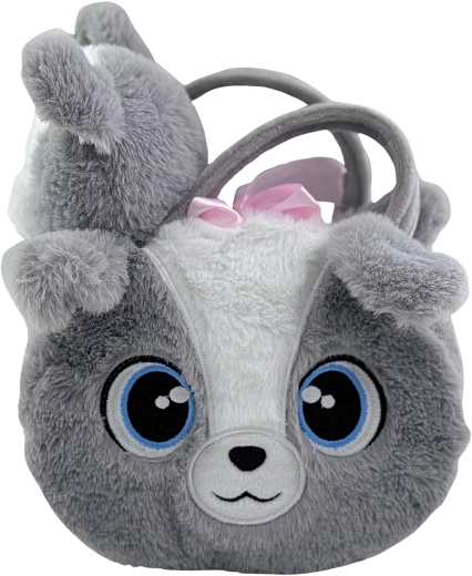 Borsetta in peluche con cane Dante