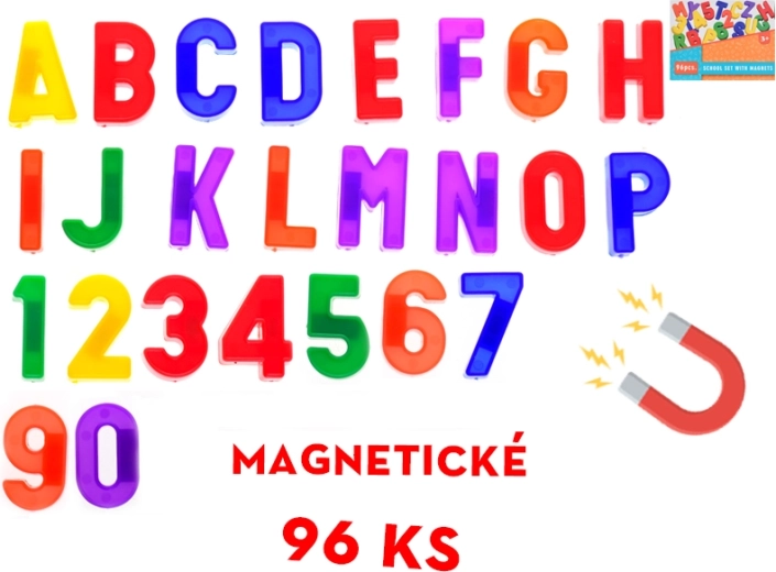 Set di lettere e numeri magnetici 96 pezzi
