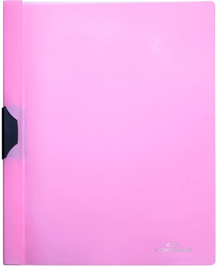 Cartellina portadocumenti CONCORDE A4 con clip laterale – rosa pastello