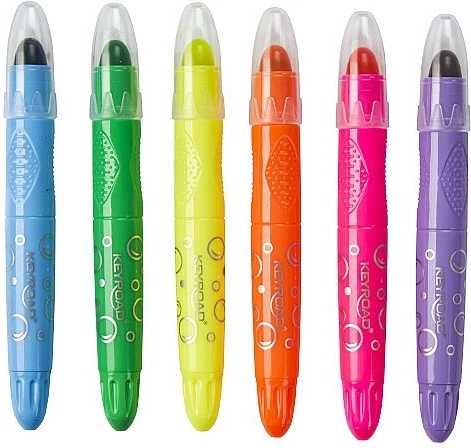 Pastelli gel neon KEYROAD, set da 6 pezzi