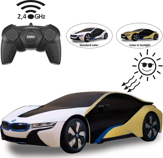 Auto RC BMW i8 1:24 con effetto fotocromatico UV