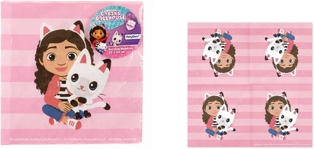 Tovaglioli La casa delle bambole di Gaby 33 × 33 cm, 20 pz