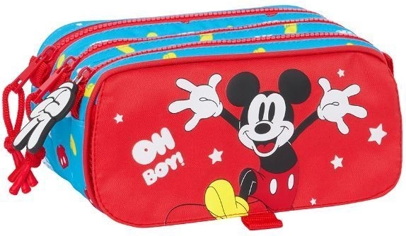 Astuccio Disney Mickey Mouse con 3 scomparti 21 cm