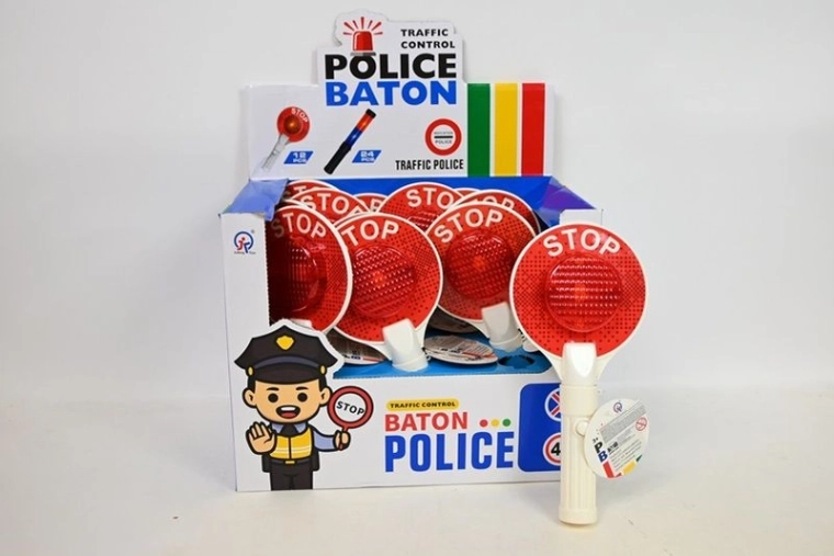 Paletta segnaletica della polizia a batterie con luce e suono