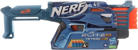 Blaster Nerf Elite 2.0 Tetrad QS-4 a dardi