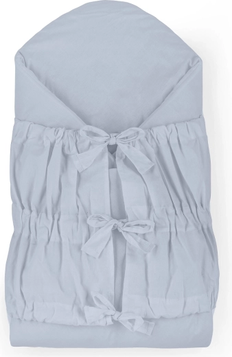 Petite&Mars fascia avvolgente con lacci Nurse con inserto in cocco Dusty Blue 75 × 75 cm